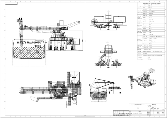 وحدة تفريغ السفينة اللولبية من الصلب الكربوني المنفذ 500 T / H - 1500 T / H