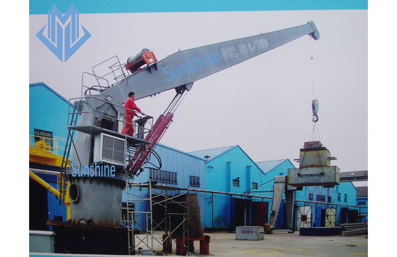 شهادة ABS 5t15m Stiff Boom Marine Crane لمناولة البضائع العامة